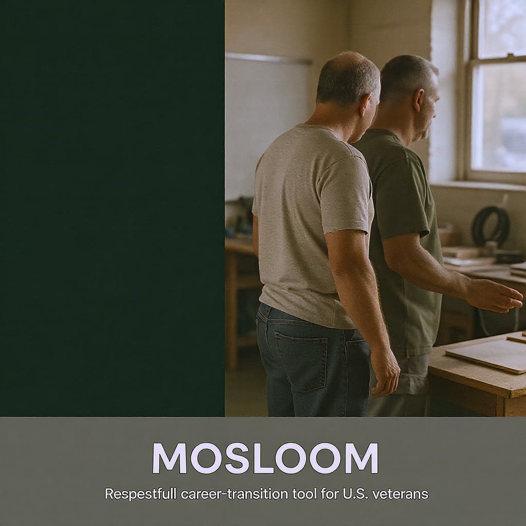 Two veterans preparing for a new civilian career in a workshop
